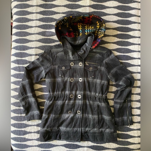 Hurley Jackets & Blazers - Hurley x Pendleton Wool Parka Jacket w/ Removable Hood - Womens Small